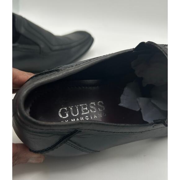 Guess by Marciano Boris‎ Leather Loafers Black Slip On Dress Shoes Size 10 - Picture 6 of 8